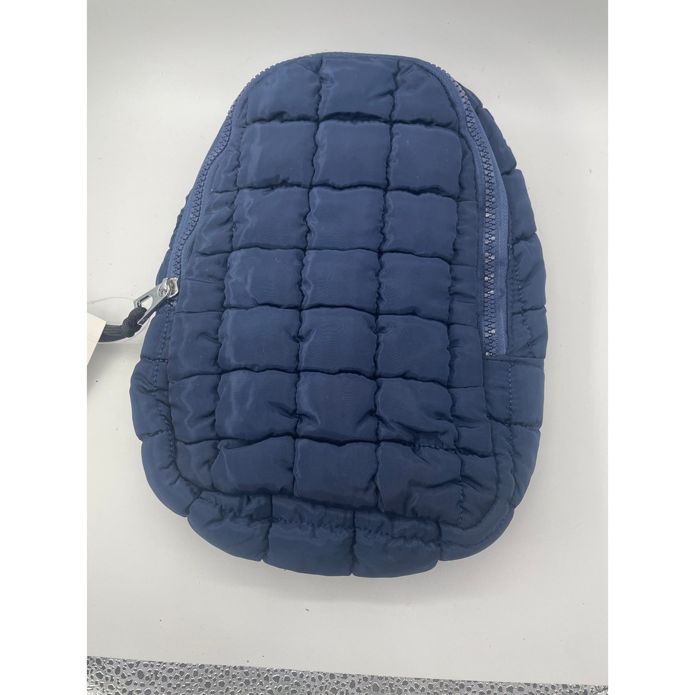 Katydid Navy Blue Quilted Puffer Sling Bag Crossbody Backpack Adjustable Strap